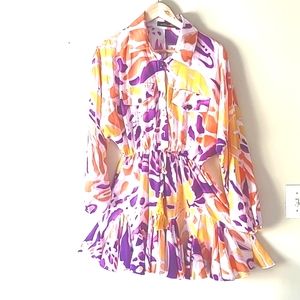 Goodtimeusa Long Sleeve Print cottegecore Dress Size S